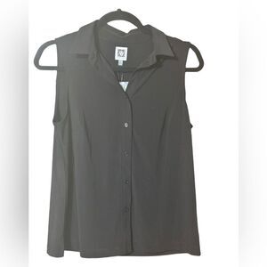 Anne Klein Black Sleeveless Blouse Sz Small